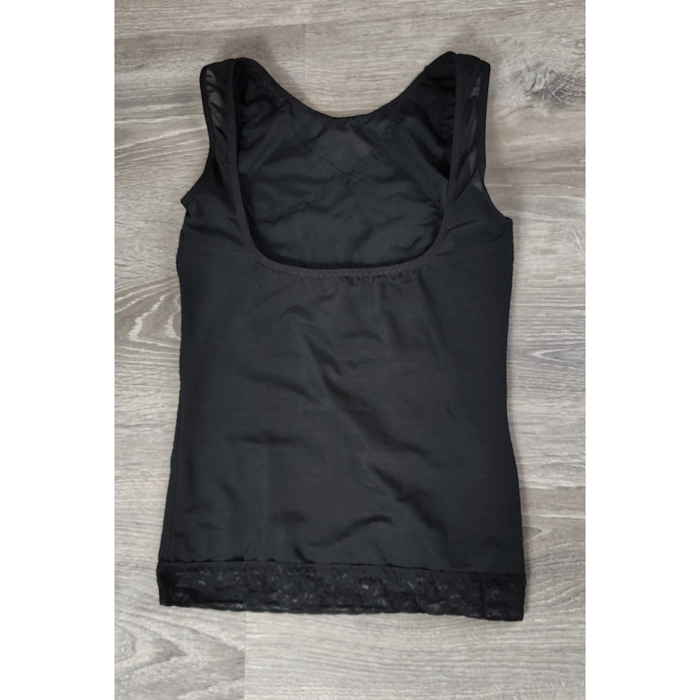 Ardyss S Abdowoman Bodyshaper Black Tank Compression‎ Lace Hem Top Shapewear